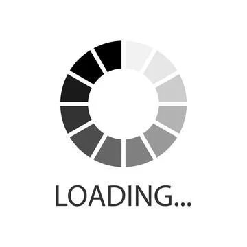 Loading bar icon in flat style. Progress indicator vector illustration on i.. Stock Illustration