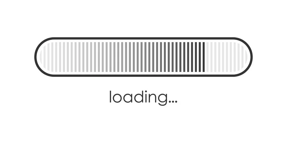 Loading bar icon in flat style. Progress indicator vector illustration on i.. Stock Illustration