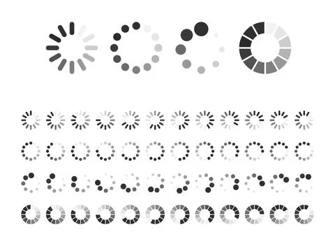 Loading bar icon in flat style. Progress indicator vector illustration on i.. Stock Illustration