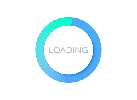 Loading bar icon in flat style. Progress indicator vector illustration on i.. Illustrazione stock