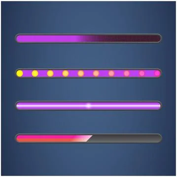 Loading bar icon set. Stock Illustration