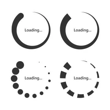 Loading bar icons. Vector illustration Stock Illustration