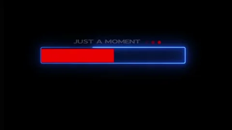 Loading bar indicating just moment text Stockbeeldmateriaal 330759521