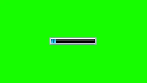 Loading bar isolated on chroma key with blue progress indicator Stock Footage 121079710