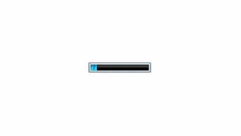 Loading bar isolated on white background with blue progress indicator Stock Footage 121079636