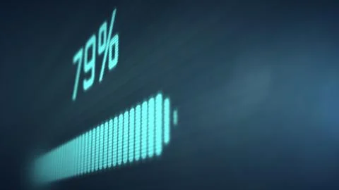 Loading Bar. Loading Screen With Glitch Effect. Stock Illustration