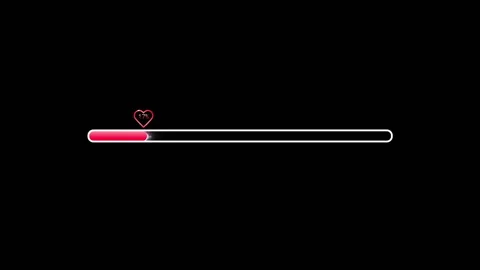 Loading bar for love.Loading Bar love Animation screen.  Stock Footage 141107500