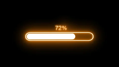 Loading Bar with Neon Glow and Smooth Animation Video stock 315191321