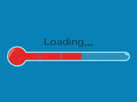 Loading bar or thermometer update. System software updates Stock Illustration