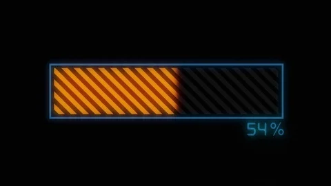 Loading bar Orange Stock Footage 82214343