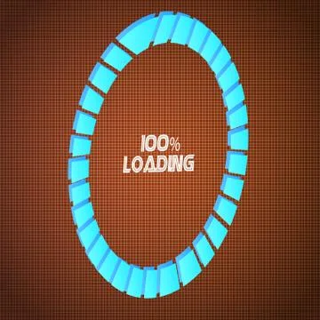 Loading bar over a textured background 스톡 일러스트