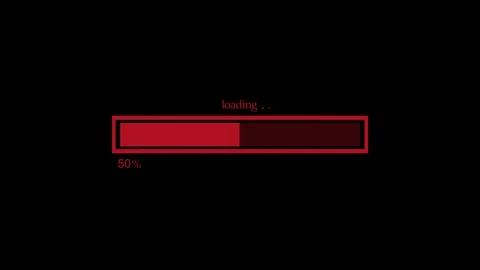 Loading bar percent showing progress waiting and digital loading status ani.. Stock Footage 337182918