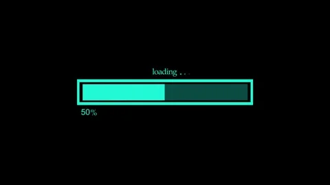 Loading bar percent showing progress waiting and digital loading status ani.. Stock Footage 337182920