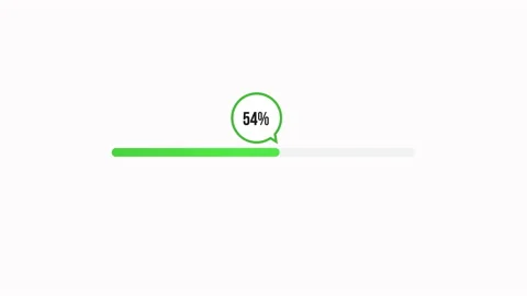 Loading Bar Percentage Animation 0-100. Motion Graphics Видео 139208337