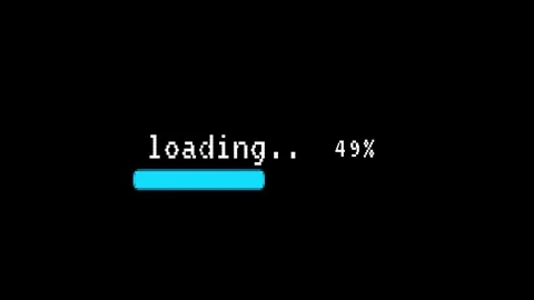Loading Bar with Pixel Art Style Stock Footage 316194803