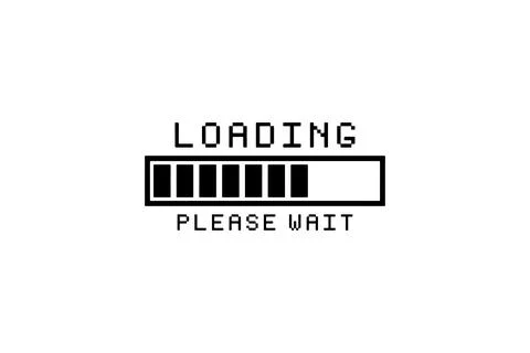 Loading bar with "Please Wait" text icon. Vector illustration design. 스톡 일러스트