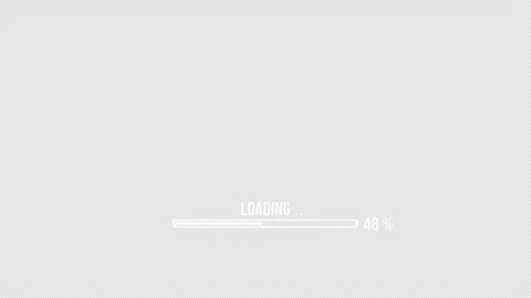 Loading Bar Progress 0 to 100 Percent Transparent Alpha Channel 4K Stock Footage 333590832