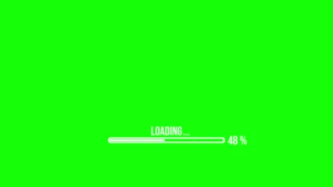 Loading Bar Progress Animation 0 to 100 Percent Green Screen Chroma Key Stock Footage 333587582