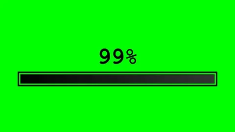 Loading bar progress animation on a green screen background Stock Footage 346735746