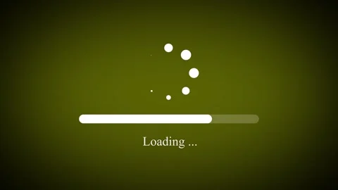 Loading bar progress animation with white circle dots on a dark olive green.. Stock Footage 341229087