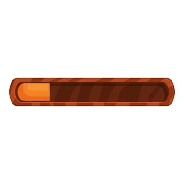 Loading bar progress bar with wooden texture increasing gradually Stock Illustration