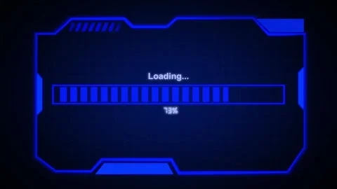 Loading bar progress indicator animation checks twenty four percent load. P.. Stock Footage 341129095