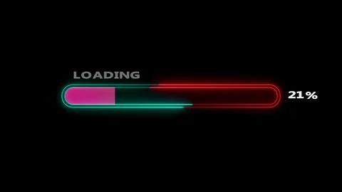 Loading bar progress indicator with percentage Stock Illustration