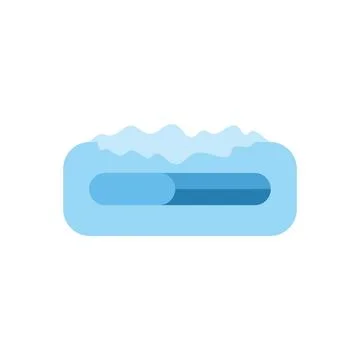 Loading bar progress indicator with water filling effect Illustrazione stock