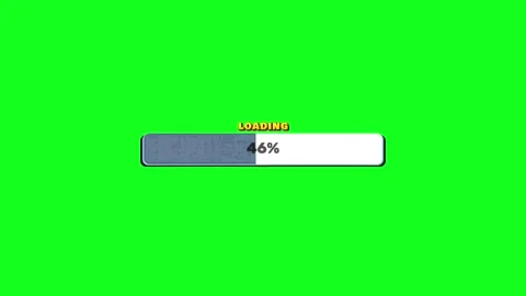 Loading bar progress percentage animation on green screen Stock Footage 344603726