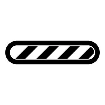 Loading bar of progress status icon black color vector illustration flat styl Ilustración de archivo