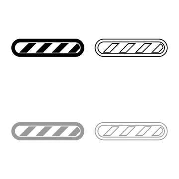Loading bar of progress status icon outline set black grey color vector illus Ilustración de archivo