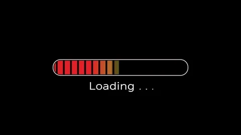 Loading bar from red to green on black background. Stock Footage 264155959