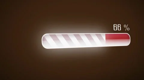 Loading Bar -  Red - Zoom Stock Footage 52740503