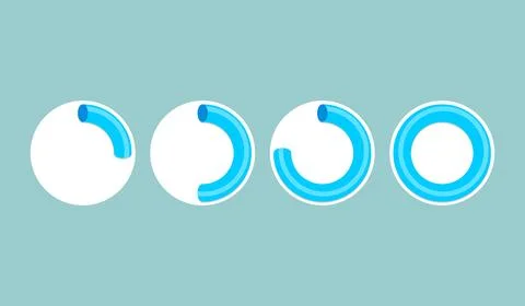 Loading bar round isolated. Arc segments show loading of files or sites or .. Stock Illustration