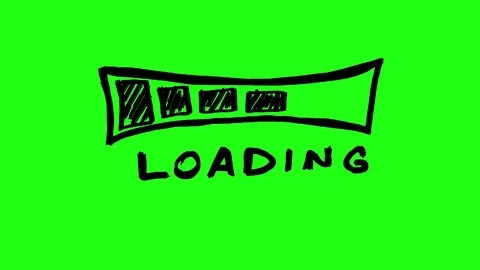 Loading Bar Scribble Animation Doodle Green Screen 4K Stock Footage 72442368