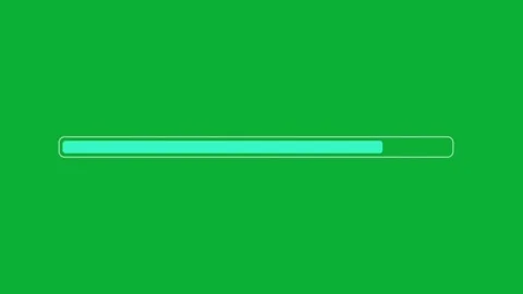 Loading bar seamless animation on green screen background interface element Stock Footage 313673642