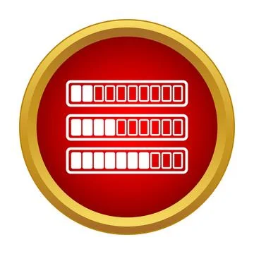 Loading bar showing download speed progress on button 스톡 일러스트
