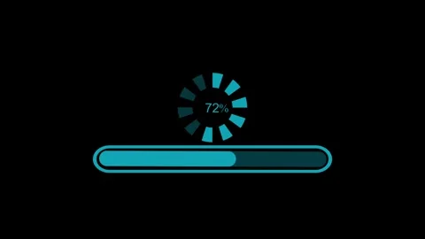 Loading bar showing percent and a progress bar representing waiting update .. Stock Footage 336910008
