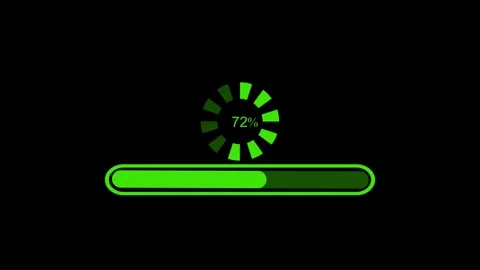 Loading bar showing percent and a progress bar representing waiting update .. Vídeo Stock 336910009