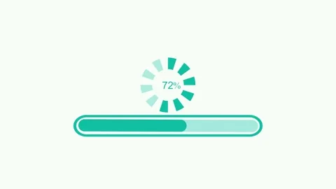 Loading bar showing percent and a progress bar representing waiting update .. Stock Footage 336910015