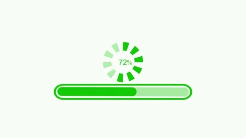 Loading bar showing percent and a progress bar representing waiting update .. Stock Footage 336910017
