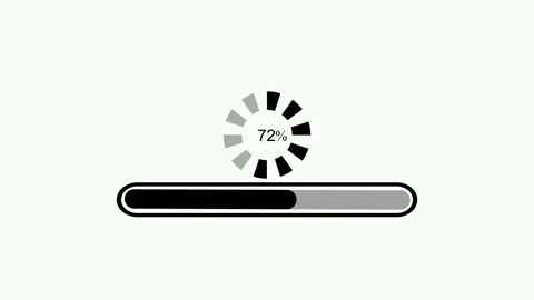 Loading bar showing percent and a progress bar representing waiting update .. Vídeo Stock 336910020