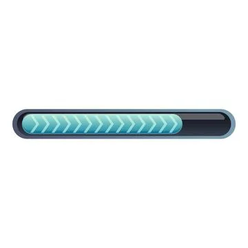 Loading bar showing progress with arrows filling up Stock Illustration
