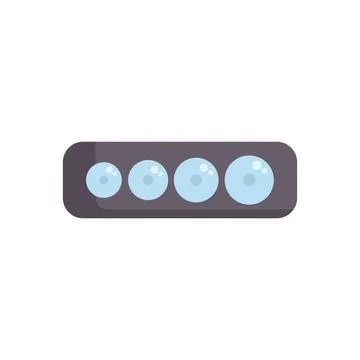 Loading bar showing progress with four bubbles filled out of five Ilustración de archivo