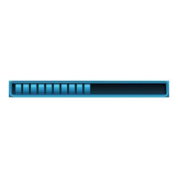 Loading bar showing progress status, downloading or uploading Stock Illustration