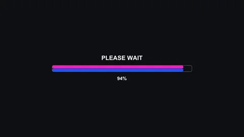 Loading bar shows progress for video editing or website processing tasks wi.. Stock Footage 327566917