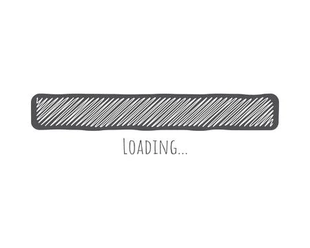 Loading bar status icon. Vector illustration. Vector loaded icons. Download p Stockillustratie