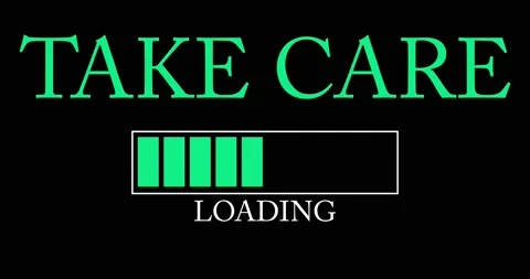 Loading Bar with Take Care text | Stock Video | Pond5