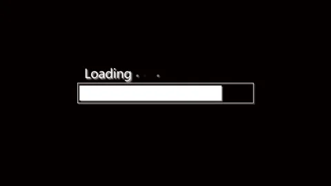 Loading Bar with Text and Progress Indicator on Black Background waiting Stock Footage 330347300