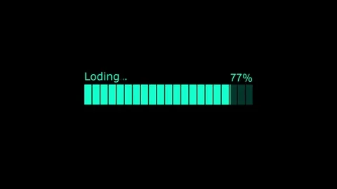 Loading Bar with Typo Animated, Clean and Simple Progress Bar Animation in .. Stock Footage 310207442